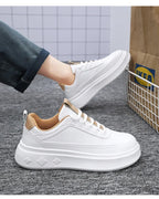 Summer Increase Height Men Shoes The New Breathable  Thick Sole Sneakers Casual  High Quality White Shoes