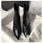 Modern Boots Patent Leather Designer Brand Luxury 2024 New Winter Ankel Boots Bow Wedding Party Dress Gladiator Women Shoes