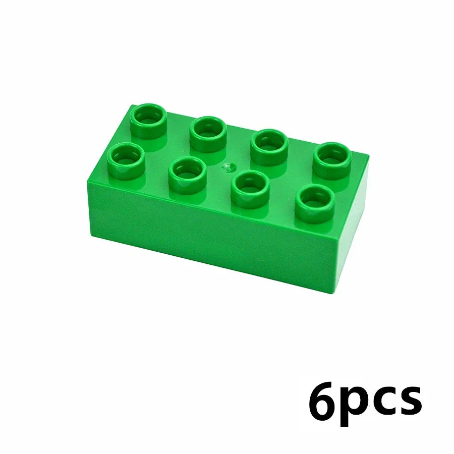 DIY Big Size Bulk Bricks Creative Thick Building Blocks Educational Kid Toys Slope Thin Large Particles Compatible With Duploes