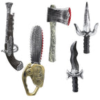 48.5cm/19.09in Plastics Fake Blood Knife Party Supplies Weapon Props Model Halloween Cosplay Funny Gift Collectible Outdoor Toys