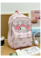 Sanrio Start Of School Season Backpack Anime Kuromi Cinnamoroll Student Bag Large Capacity Women Bag For Children Girls Gift ﻿