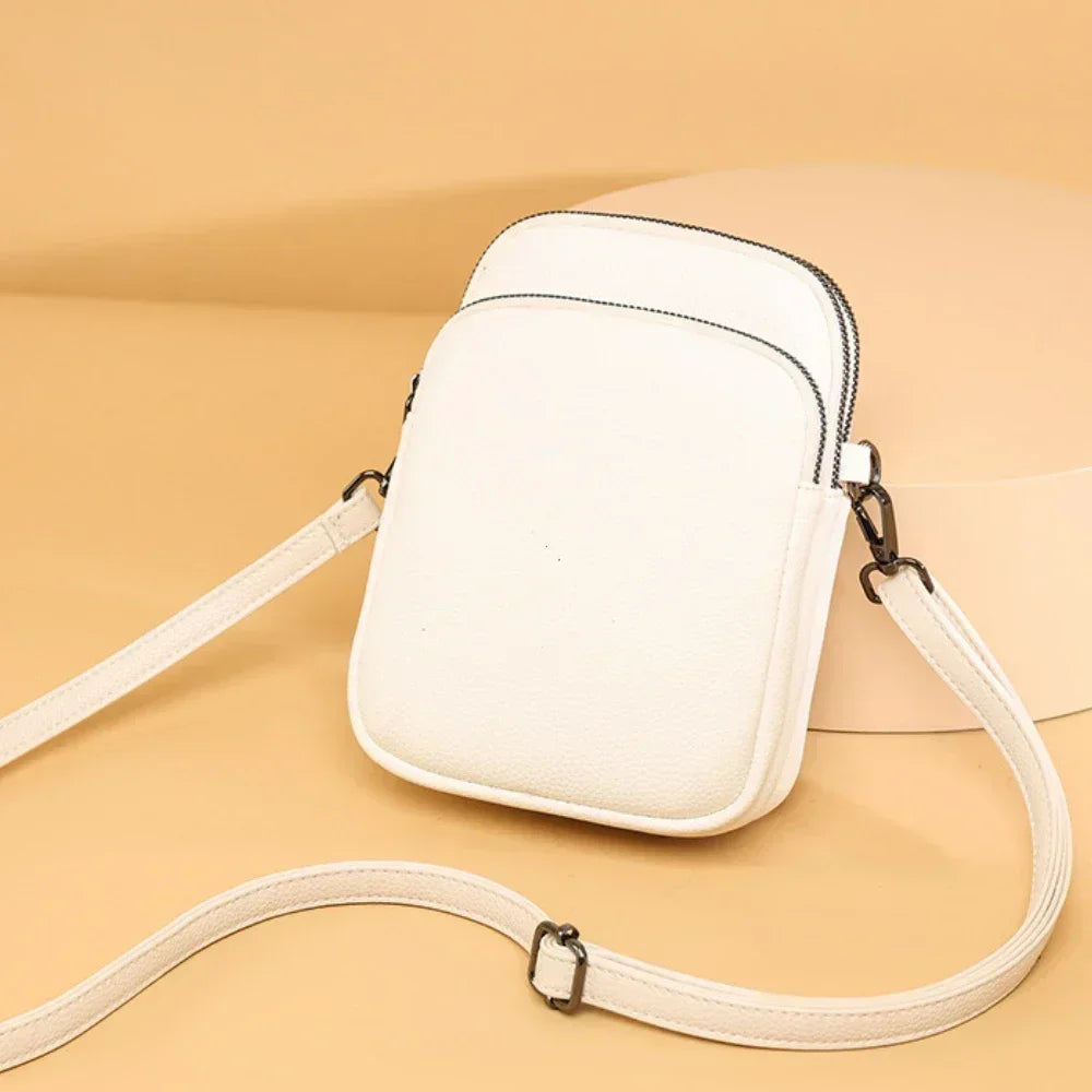 2025New 100% Genuine Cowhide Women's Leather Mobile Phone Bag Crossbody Bags for Women Bag Designer Crossbody Bag Messenger Bags