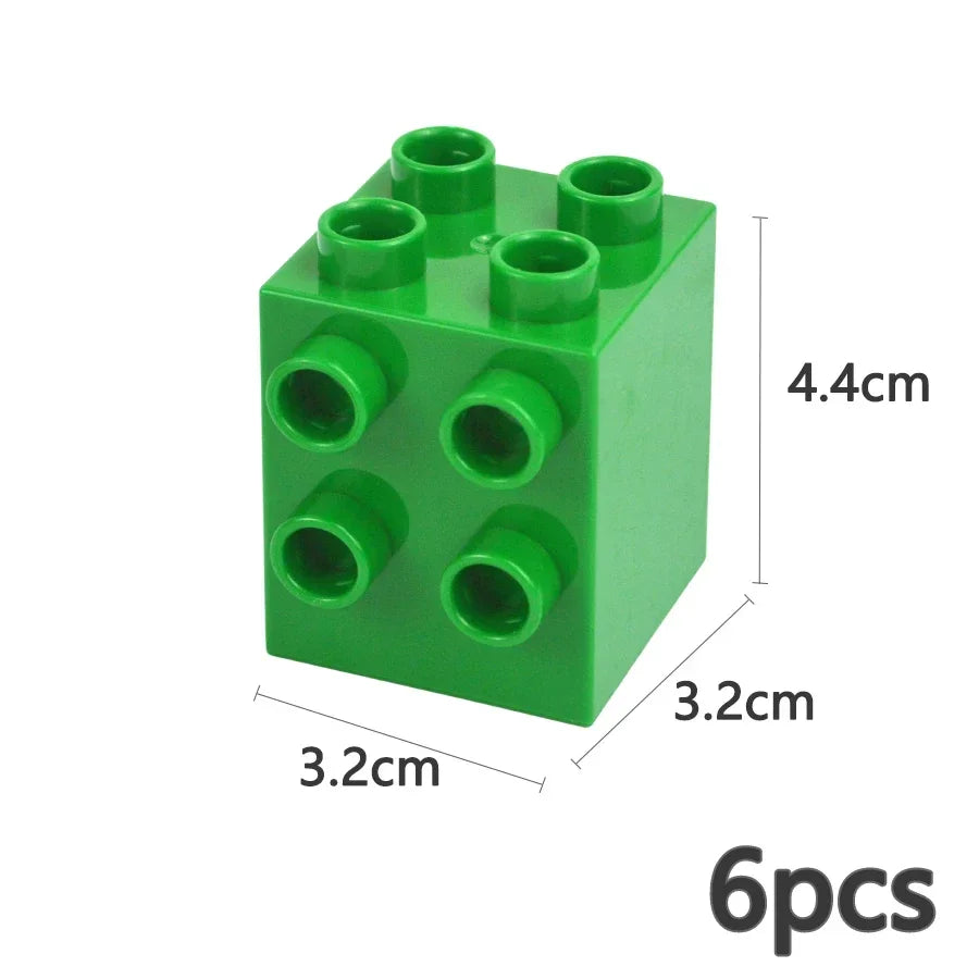 DIY Big Size Bulk Bricks Creative Thick Building Blocks Educational Kid Toys Slope Thin Large Particles Compatible With Duploes