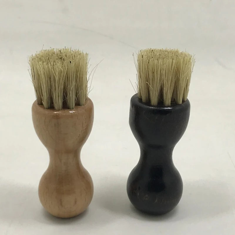 Mini Buffing Brush For Cleaning Shoes Hog Bristle Brushes Boot Shoes Cleaner Leather Shoes Supplies Gourd Brush Home Clean Tool