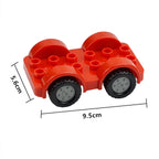 City View Large Building Bricks Wheel Bridge Big Size Track Bricks Train Straight Curved Switch Railway Compatible Duploes Toys