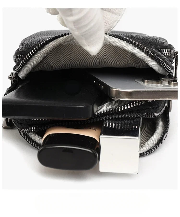 2025New 100% Genuine Cowhide Women's Leather Mobile Phone Bag Crossbody Bags for Women Bag Designer Crossbody Bag Messenger Bags