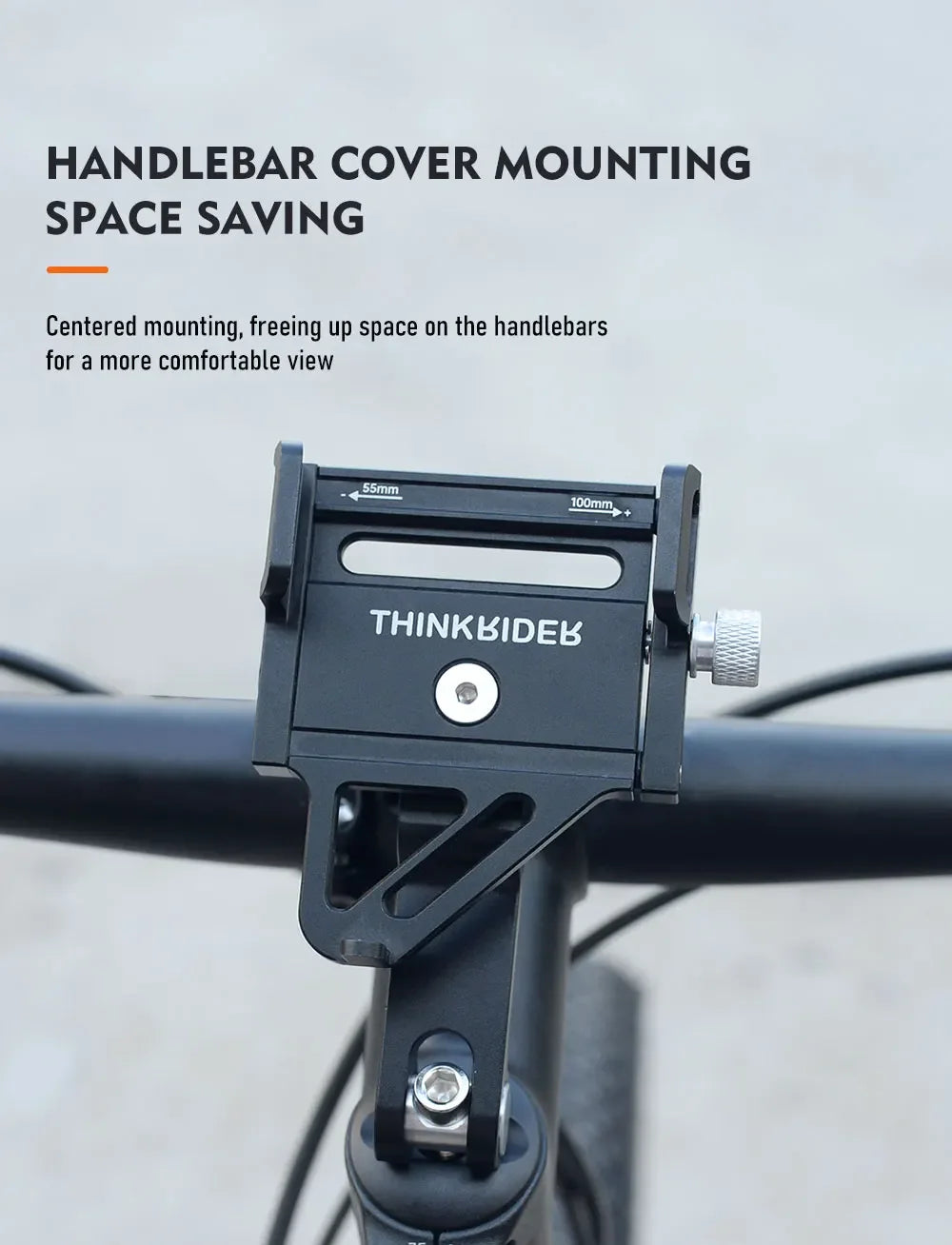 ThinkRider MTB Phone Mount Stand Bicycle Holder 270° Rotatable Aluminum Adjustable Bike Phone Holder Non-slip