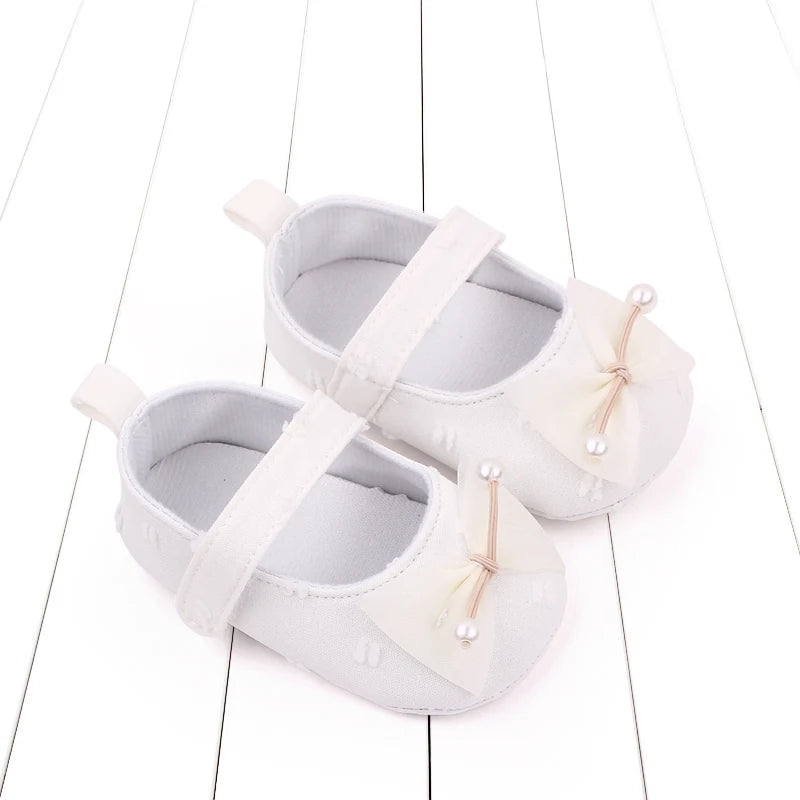Baby Step Front Shoes Spring and Autumn New Style Girls' Baby Shoes with Korean-style Bowknots and Anti-slip Soft Soles BY2235