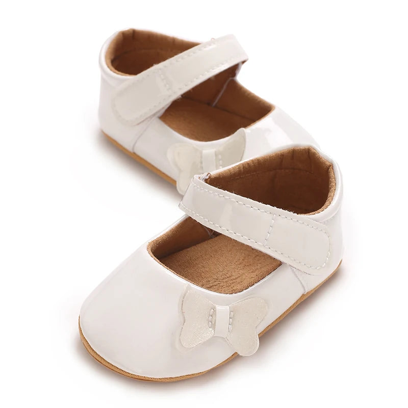 0-12 Months Baby Shoes PU Leather Shallow Mouth Single Shoe Bow Baby Walking Shoes Princess Shoes Baby Shoes