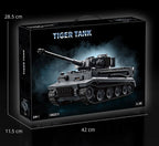 WW2 Military 1/28 Scale Franz Staudegger Tiger Heavy Tank Building Blocks Set War World 2 Tiger Tanks Model Toys For Boys Gifts