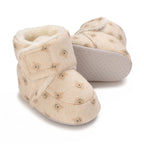 Cute Bear Baby Shoes Cartoon Soft Soled Snow Boots for Infant Boy Girl Autumn Winter Warm Thicken Plush Kids First Walkers 0-18M