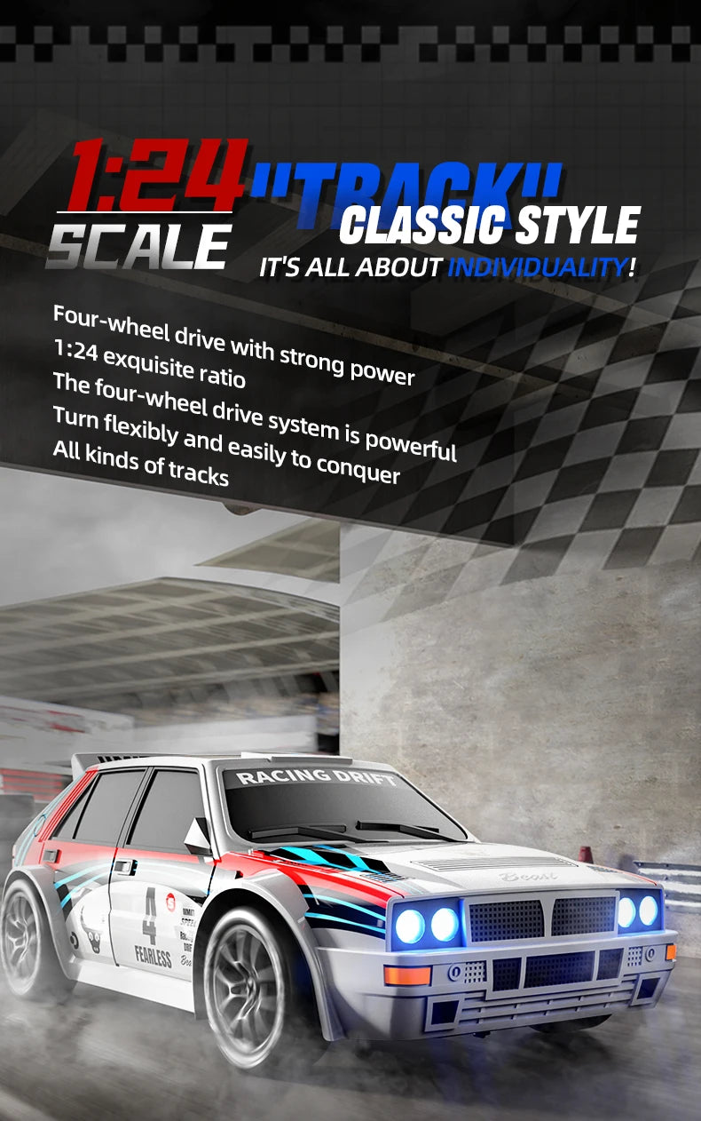 New RC Raceway Drift Car SG204 PRO 1:24 20KM/H 4WD High speed Racing With LED Car Monster Truck for Kids Boy Festival Toys Gifts