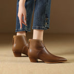 2024 New Autumn Winter Women Boots Fashion Pointed Toe Chelsea Boots for Women Ankle Boots Retro Ladies Women Shoes