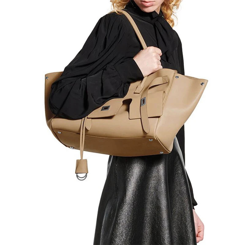 Brand Tote Bag Rodeo Lock Design Women Bag High-quality Soft Pu Leather Handbag Large-capacity Storage Bag Commuter Shoulder Bag