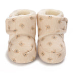 Cute Bear Baby Shoes Cartoon Soft Soled Snow Boots for Infant Boy Girl Autumn Winter Warm Thicken Plush Kids First Walkers 0-18M