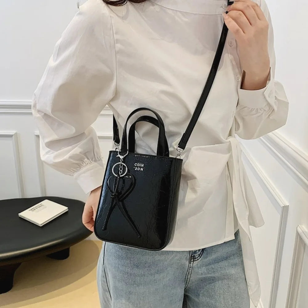 Korean Women Bag Silver Mini Small Square Bag Texture Vogue Versatile Shoulder Purses Crossbody Bag Lady Handbags