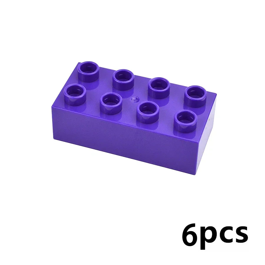 DIY Big Size Bulk Bricks Creative Thick Building Blocks Educational Kid Toys Slope Thin Large Particles Compatible With Duploes