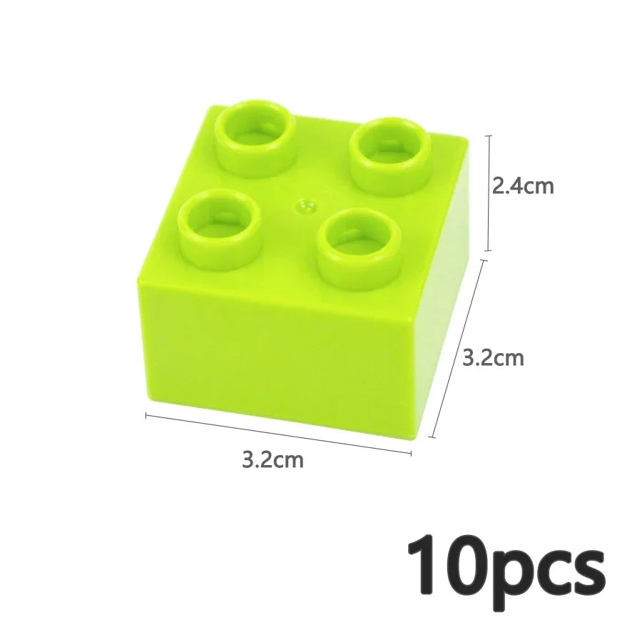 DIY Big Size Bulk Bricks Creative Thick Building Blocks Educational Kid Toys Slope Thin Large Particles Compatible With Duploes