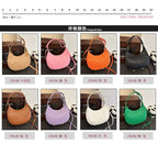 French handbag women bag semi-circular crescent single shoulder armpit bag fashionable commuting niche letter crossbody handbag