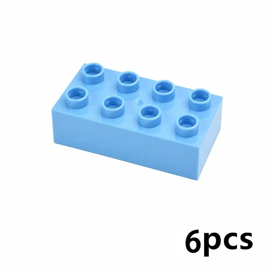 DIY Big Size Bulk Bricks Creative Thick Building Blocks Educational Kid Toys Slope Thin Large Particles Compatible With Duploes