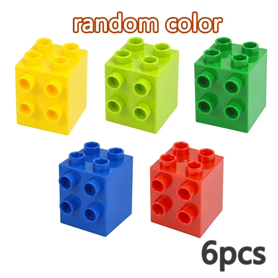 DIY Big Size Bulk Bricks Creative Thick Building Blocks Educational Kid Toys Slope Thin Large Particles Compatible With Duploes