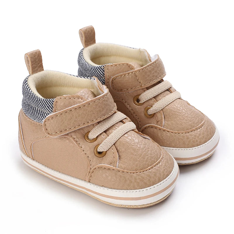 0-1Year New Baby Shoes Retro Leather Boy Girl Shoes Multicolor Toddler Rubber Sole Anti-slip First Walkers Infant Newborn