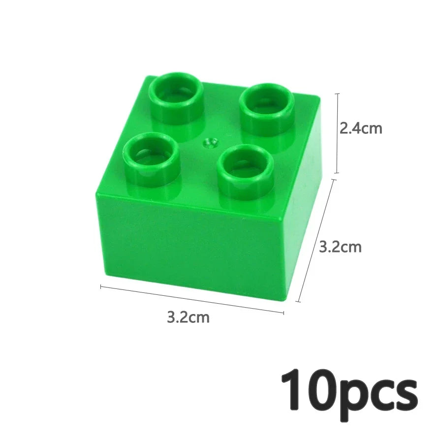 DIY Big Size Bulk Bricks Creative Thick Building Blocks Educational Kid Toys Slope Thin Large Particles Compatible With Duploes