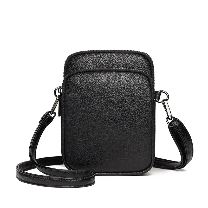 2025New 100% Genuine Cowhide Women's Leather Mobile Phone Bag Crossbody Bags for Women Bag Designer Crossbody Bag Messenger Bags