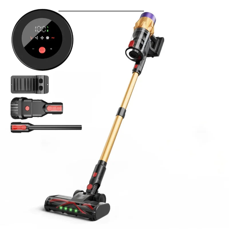 550W Cordless Vacuum Cleaner 45000Pa,Stick Vacuum with Touch Display,Removable Battery,Handheld Dust Cleaners For Home Clean