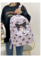 Sanrio Start Of School Season Backpack Anime Kuromi Cinnamoroll Student Bag Large Capacity Women Bag For Children Girls Gift ﻿