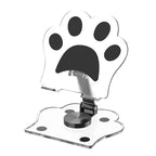 Cute Phone Stand Height Adjustable Phone Desktop Mount Acrylic Cat Claw Durable Stand For Recording Video Charger Compatible