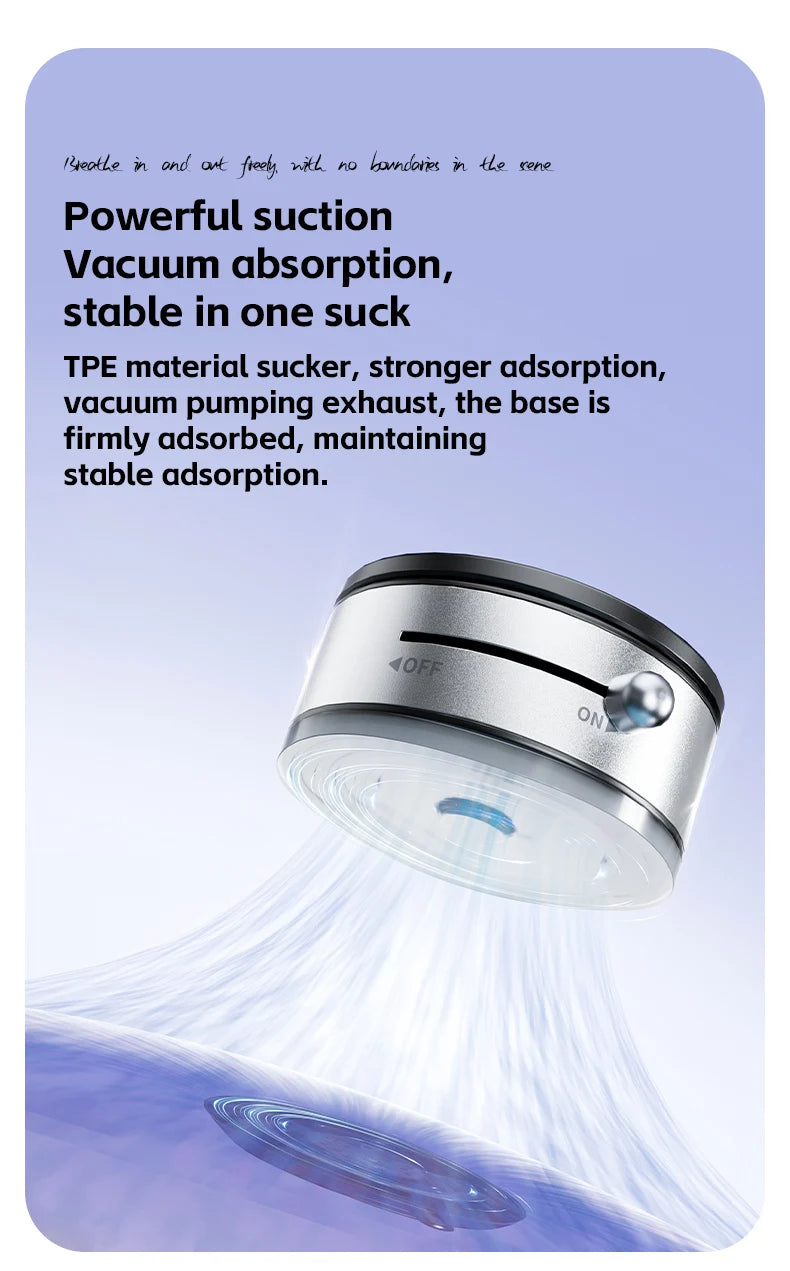 Super Magnetic Phone Stand 360° Rotating Desktop Car Holder Vacuum Adsorption Strong Magnetism Car Mount Phone Holder