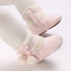 Baby Shoes With Soft Soles For Warmth 0-12 Months Old Baby Cotton Winter Socks and Shoes With Fleece Before Learning To Walk