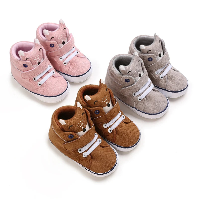 NEW Classic baby shoes for boys and girls cute animal casual flat shoes the first baby cotton non slip and warm walking shoes ﻿