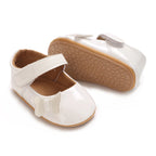 0-12 Months Baby Shoes PU Leather Shallow Mouth Single Shoe Bow Baby Walking Shoes Princess Shoes Baby Shoes