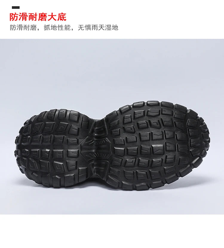 Men's Thick-soled Sports Running Shoes with A Breathable Mesh and Laced Solid Color Simple Design Spring and Summer Flat Shoes