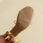 New Summer Elegant Strap Solid Color Square Toe High Heels Open Toe Fashion Sexy Banquet Women's Shoes pumps women shoes