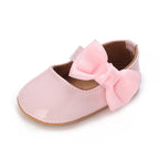0-1 Year Old Baby Walking Shoes PU Leather Soft Sole Anti Slip Butterfly Bow Newborn Baby Shoes Breathable Anti Slip