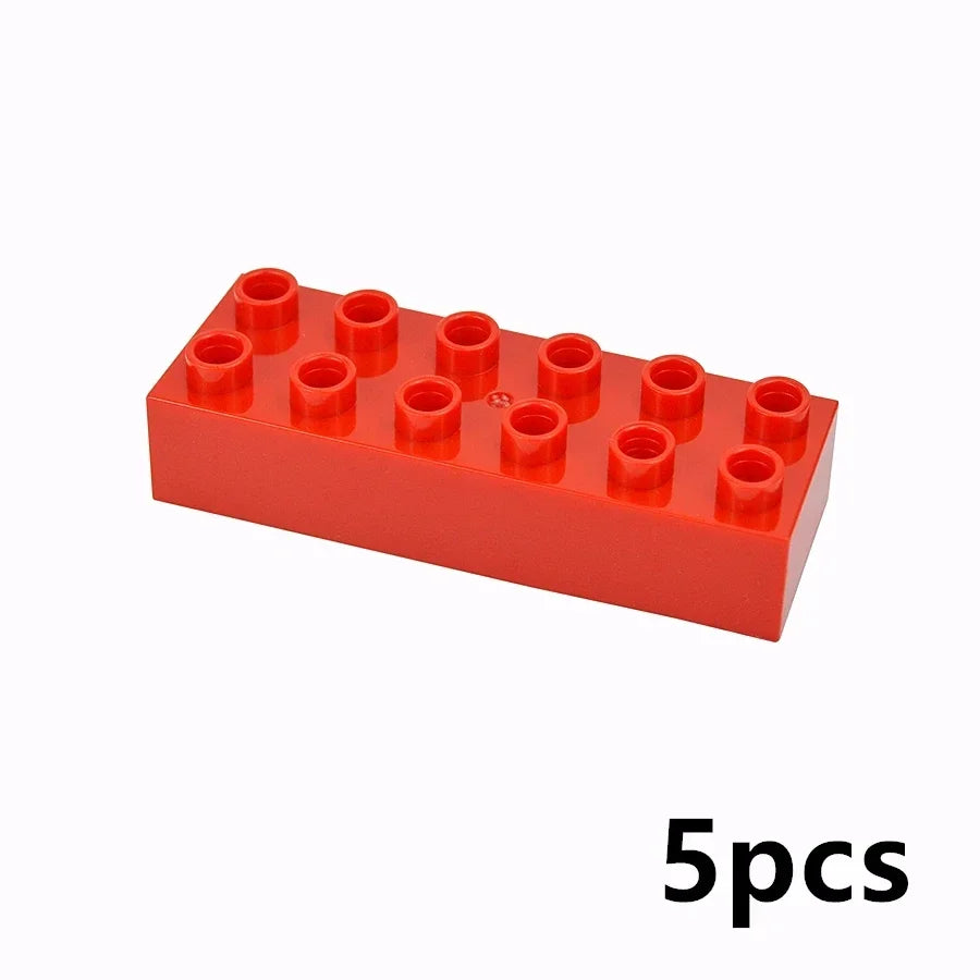 DIY Big Size Bulk Bricks Creative Thick Building Blocks Educational Kid Toys Slope Thin Large Particles Compatible With Duploes