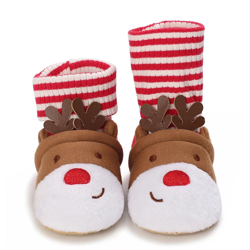 Winter Warm Baby Shoes Children's Shoes 0-1 Year Old Soft Soled Cotton Shoes Men's and Women's Baby Plush Shoes Snow Boots