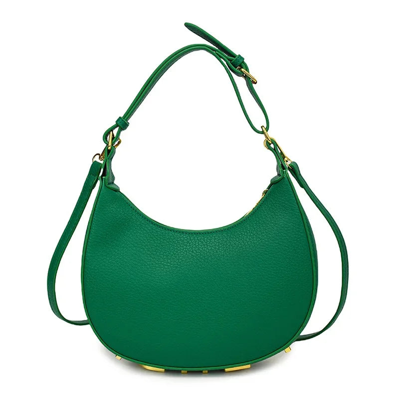 French handbag women bag semi-circular crescent single shoulder armpit bag fashionable commuting niche letter crossbody handbag