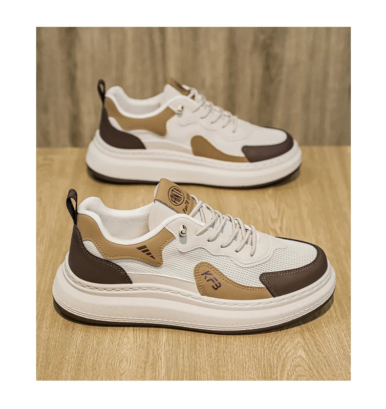 casual shoes fashion men's four season breathable comfortable outdoor thick sole anti slip wear-resistant versatile casual shoes