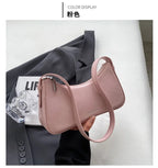Small Cute Underarm Shoulder Bags for Women 2024 Trend Design Leather Handbags and Purses Y2K Silver Red Hand Bag Women Bag
