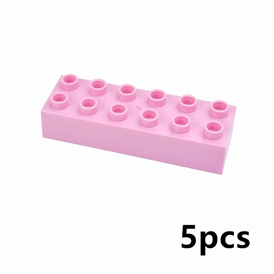 DIY Big Size Bulk Bricks Creative Thick Building Blocks Educational Kid Toys Slope Thin Large Particles Compatible With Duploes